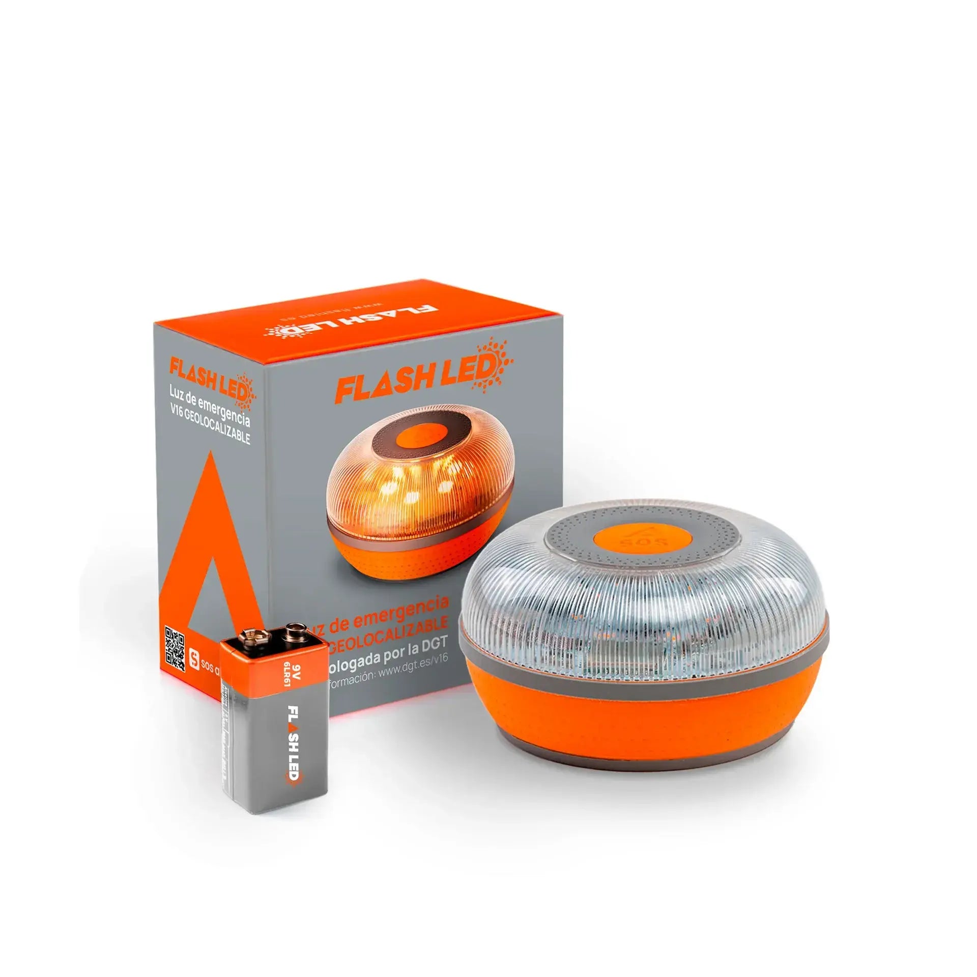 FlashLED SOS V16 Conectada Certificada DGT Uso obligatorio 2026