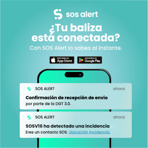 Baliza SOSV16 IoT Conectada - Oficial SOS Alert