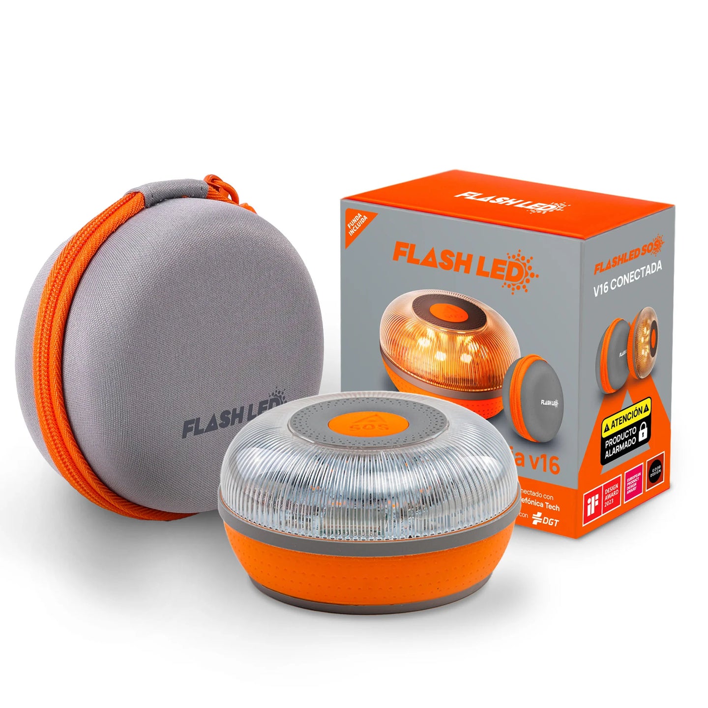 Balise V16 Géolocalisée Tikuak Homologuée DGT 3.0 Avec Lumière LED