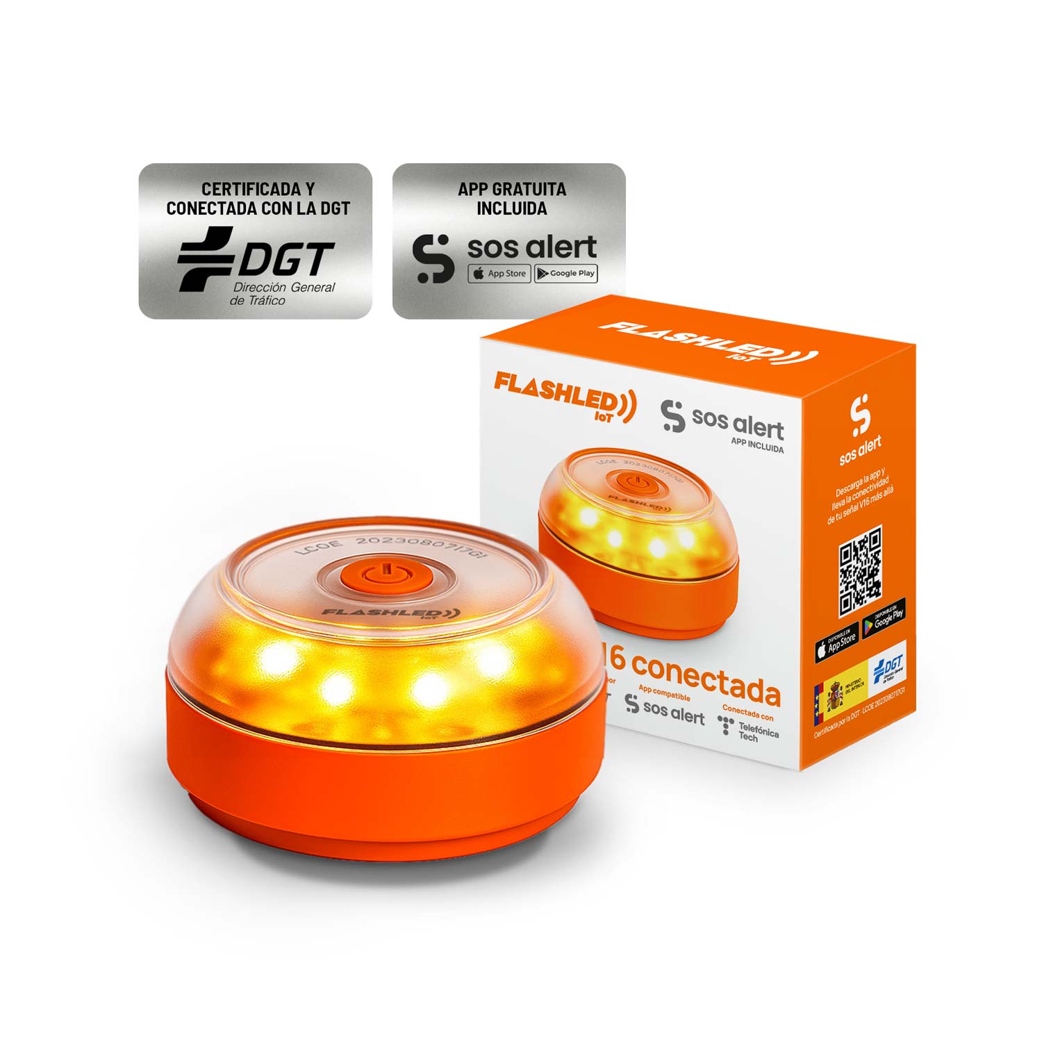 Baliza v16 conectada FlashLED IoT