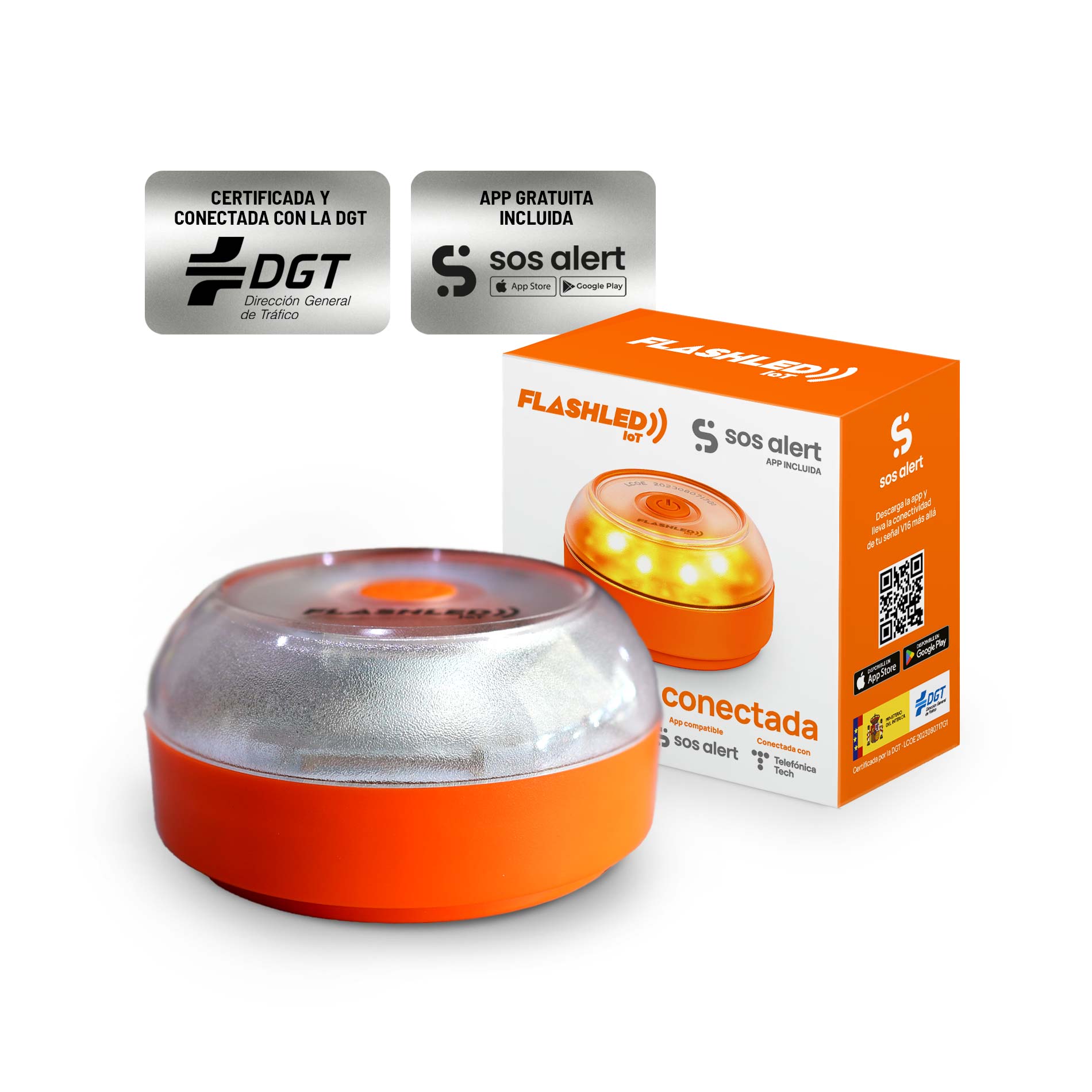 FlashLED SOS V16 with IoT Connected Geolocation